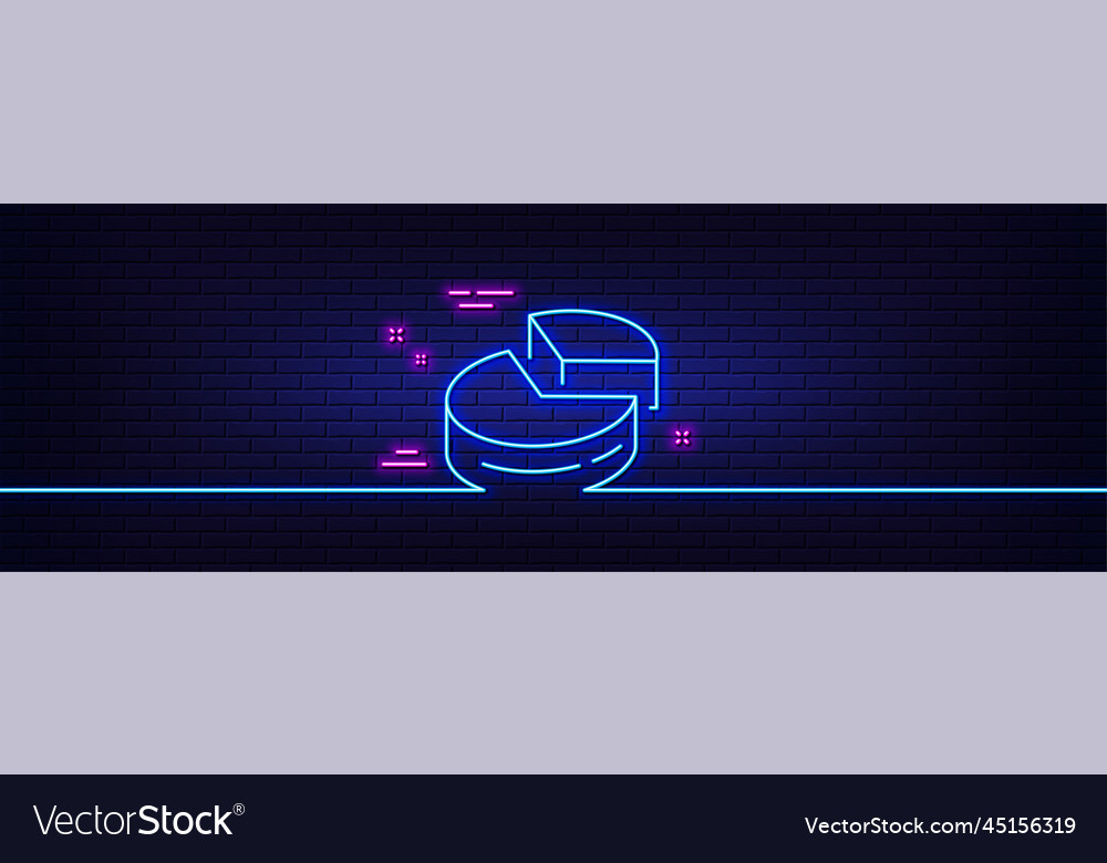 Pie chart line icon presentation 3d graph sign