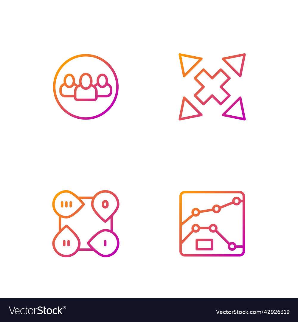 Set line graph chart diagram infographic vector image Set line graph chart diagram infographic