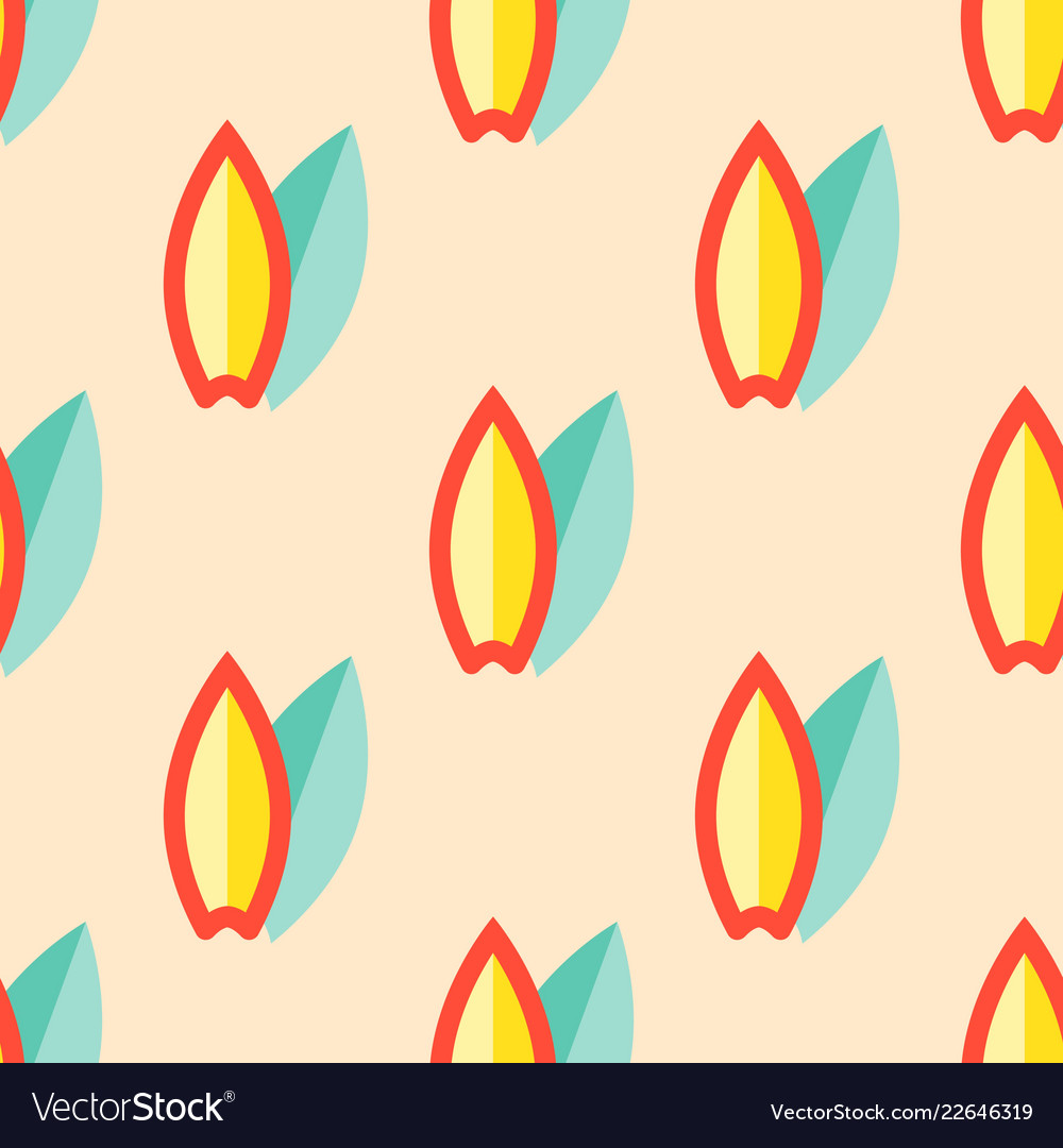 Surfboard seamless pattern for use as wrapping