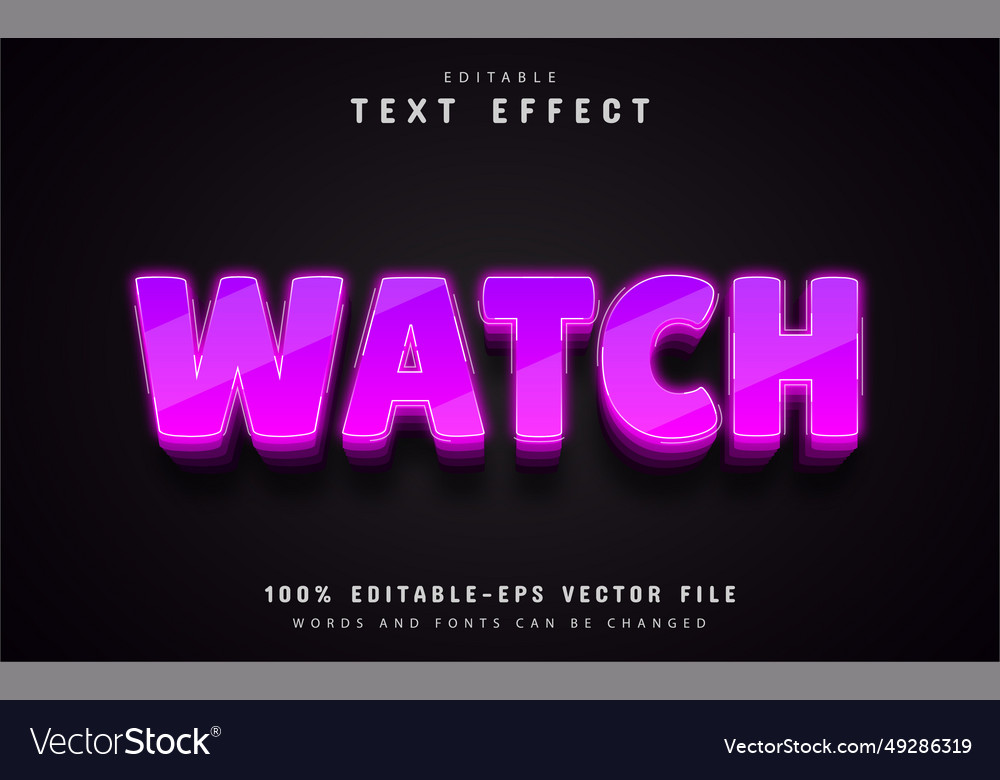 watch-text-purple-3d-text-effect-royalty-free-vector-image