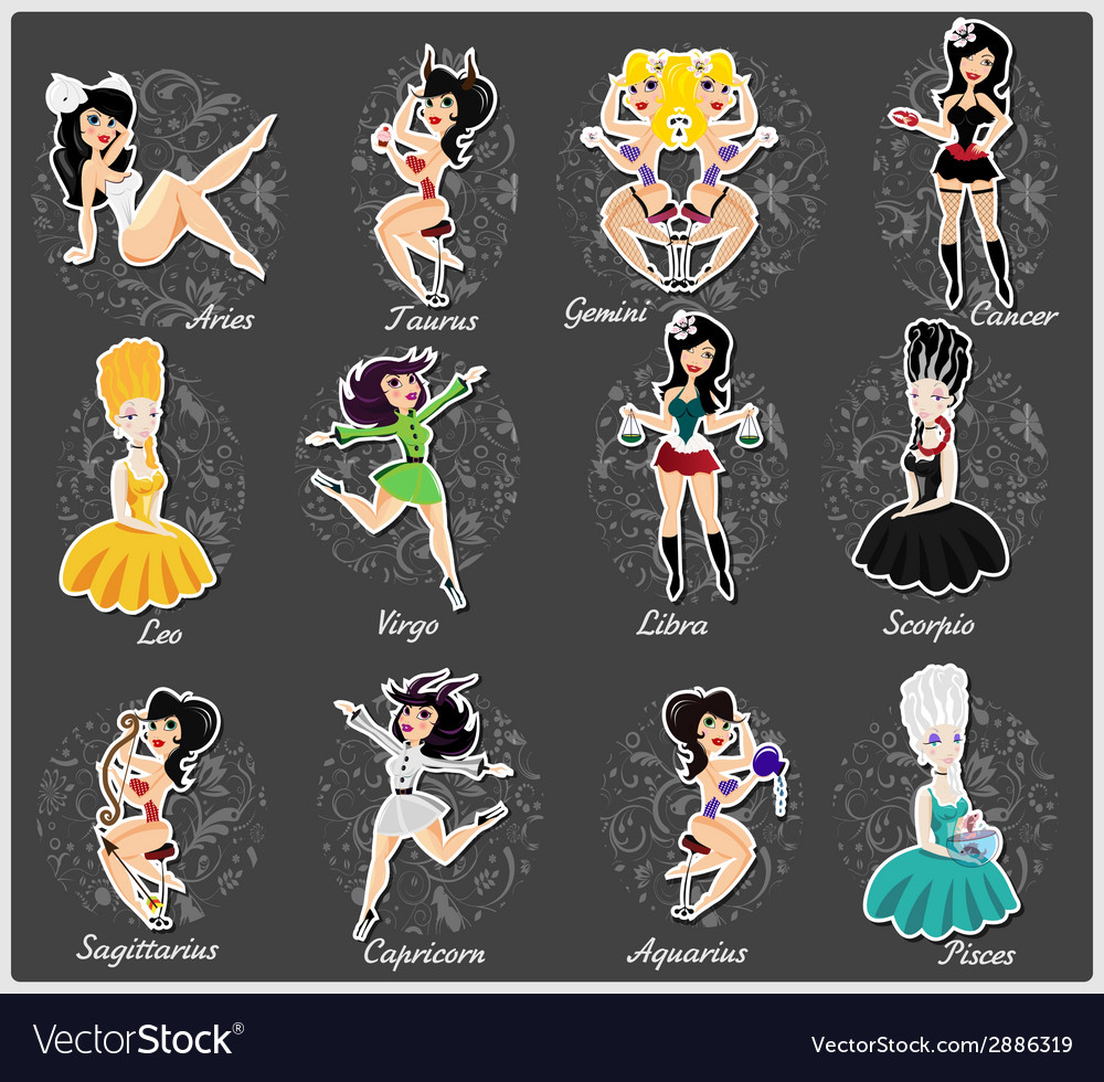 zodiac-horoscope-signs-with-beautiful-girls-vector-image