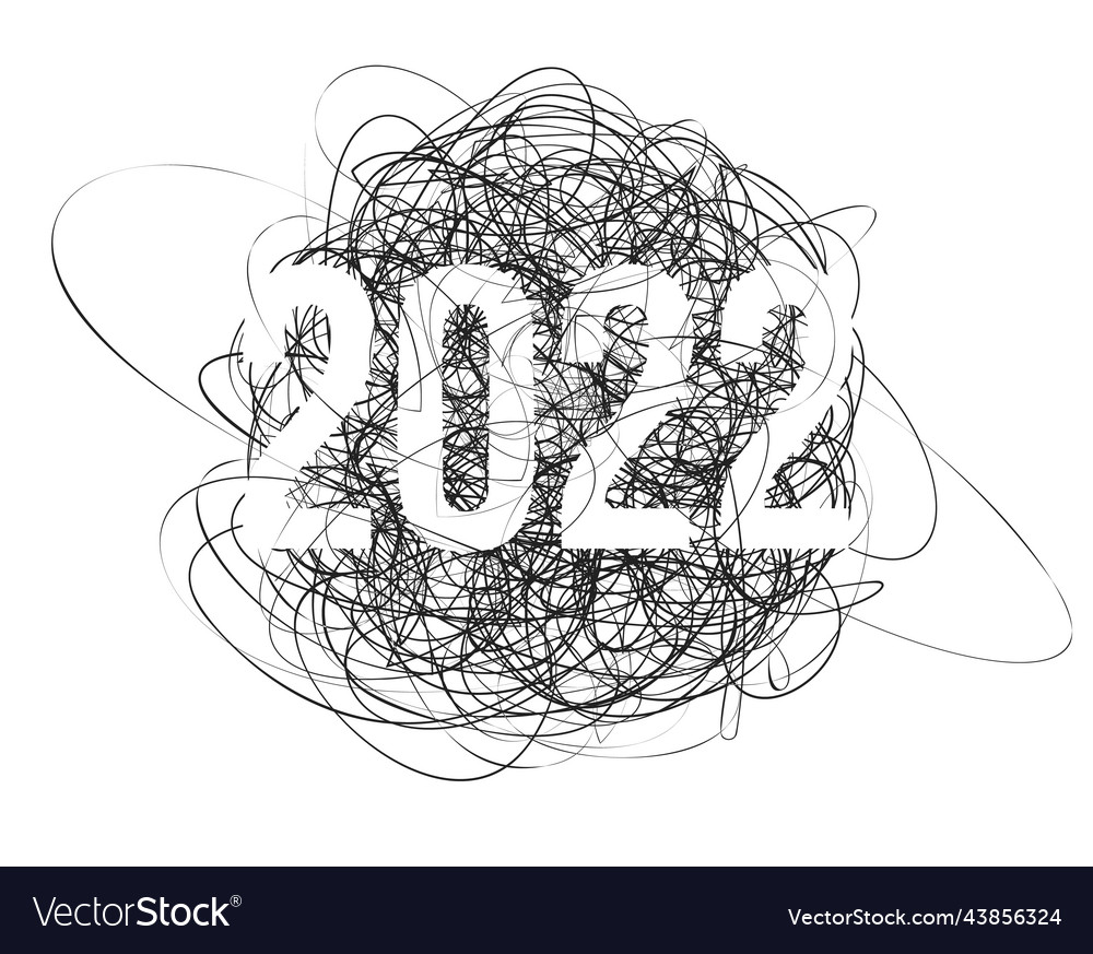 2023 numbers on chaotic lines background happy vector image 2023 numbers on chaotic lines background happy