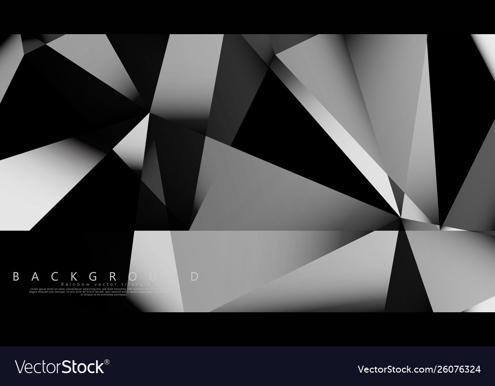 Abstract geometric background dark triangle vector image Abstract geometric background dark triangle