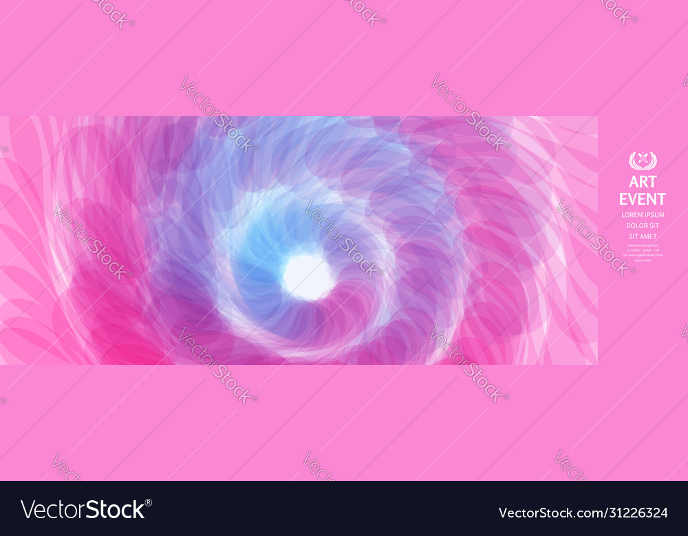 Art event invitation template abstract background vector image Art event invitation template abstract background