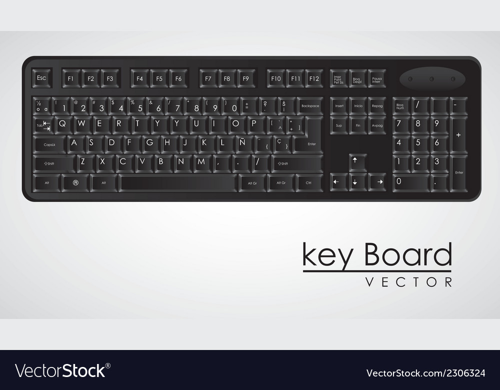 Computer keyboard to black with white letters