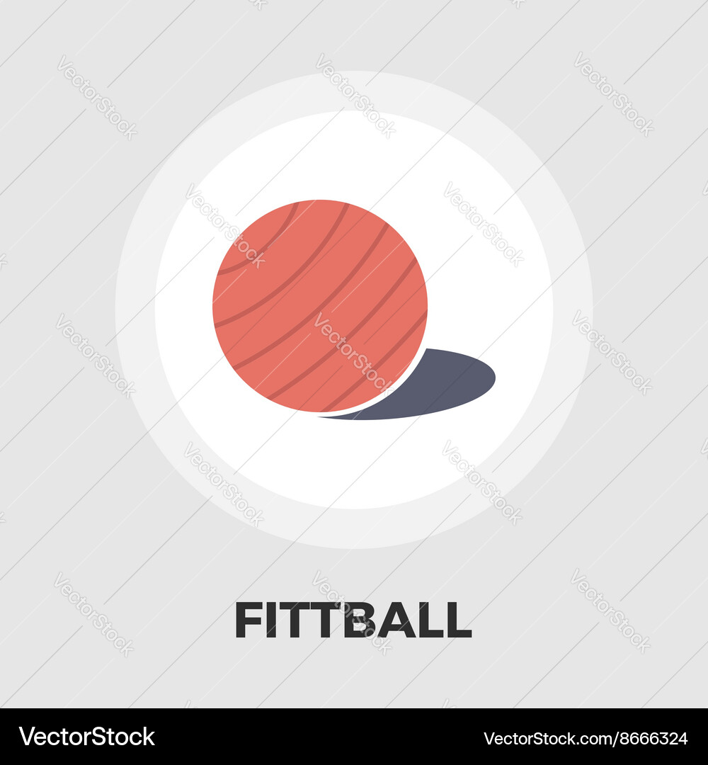 Fittball flat icon Royalty Free Vector Image - VectorStock