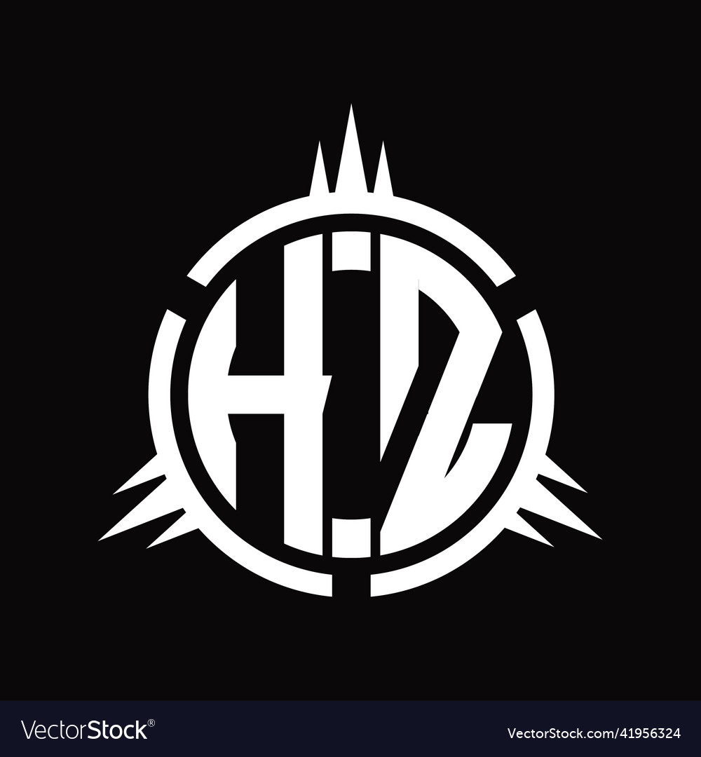Hz logo monogram circle element design template