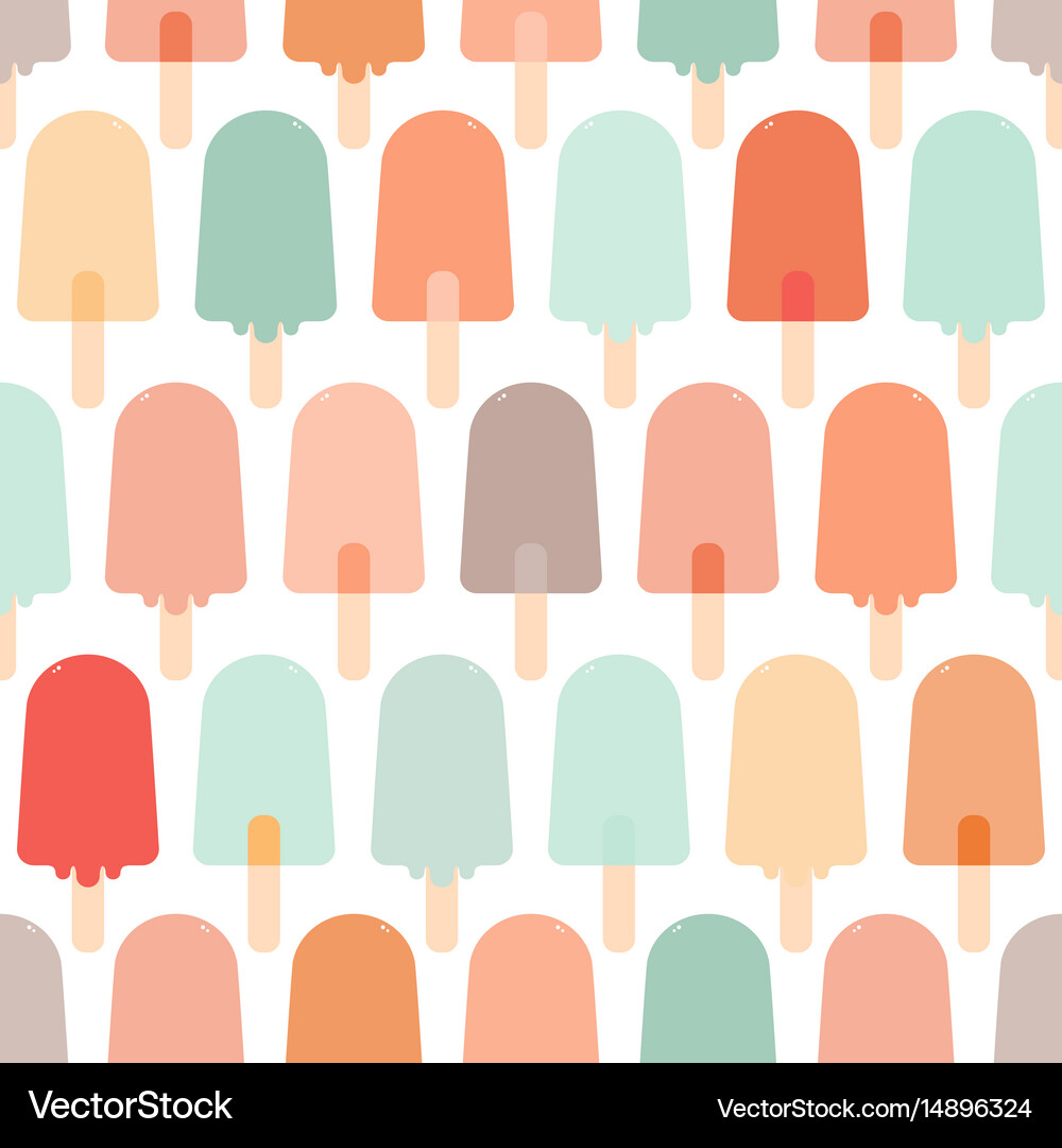 Ice cream seamless pattern Royalty Free Vector Image