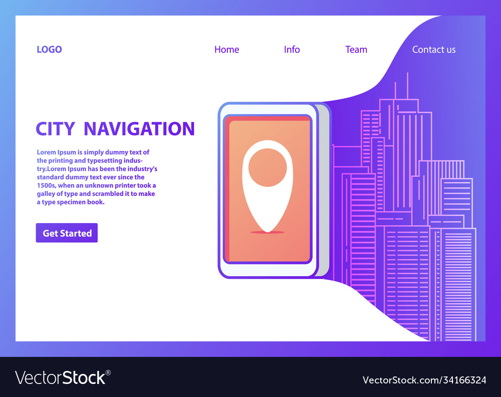 Ity navigationlanding page interface design