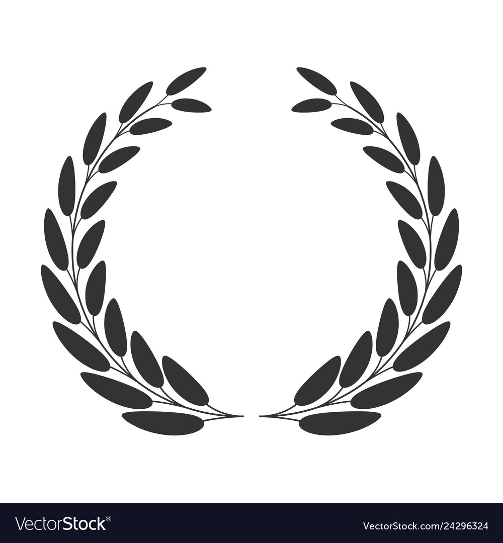 Laurel wreath isolated on white background Vector Image