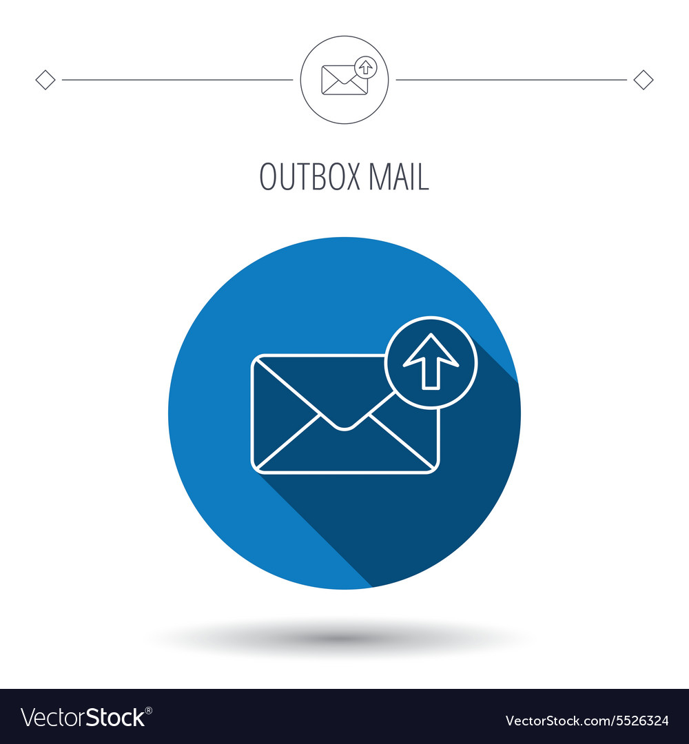 Mail outbox icon email message sign