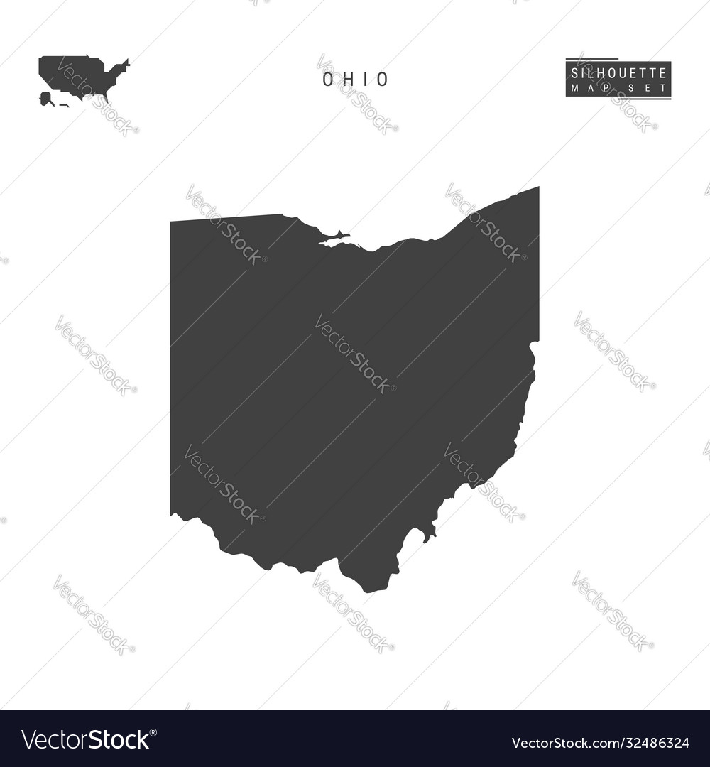 Ohio us state map isolated on white background Vector Image