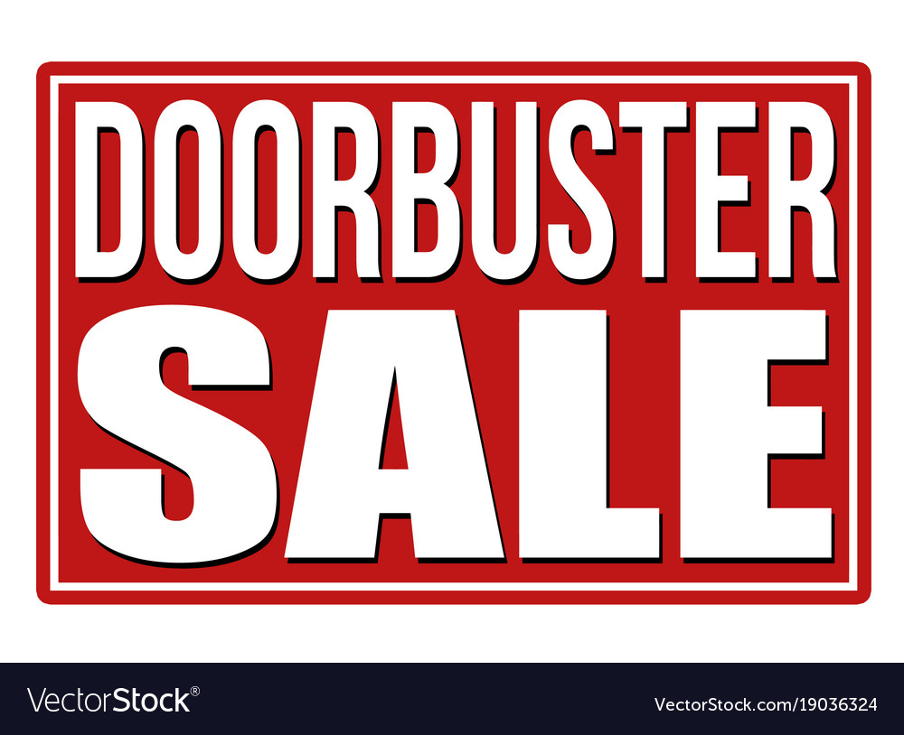 Red Doorbuster Sale Sign