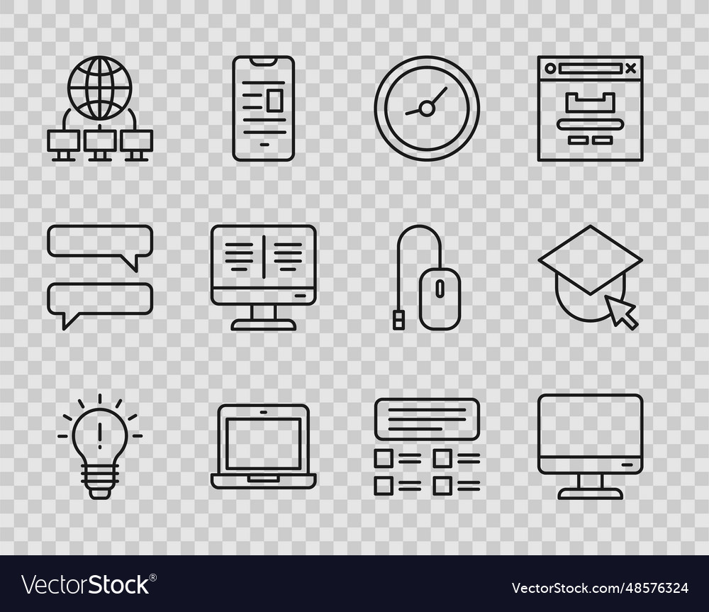 Linie Glühbirne mit Konzept der Idee Computer vector image Linie Glühbirne mit Konzept der Idee Computer