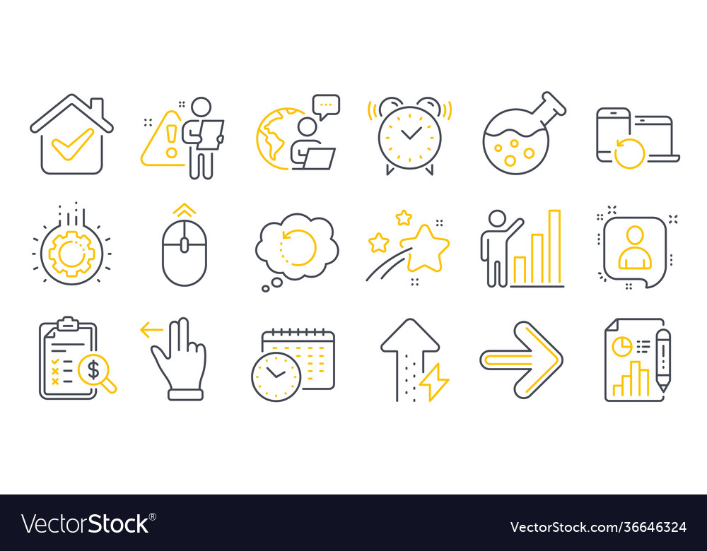 Set technology icons such as recovery data