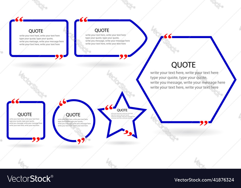 Simple set 6 template for quote message