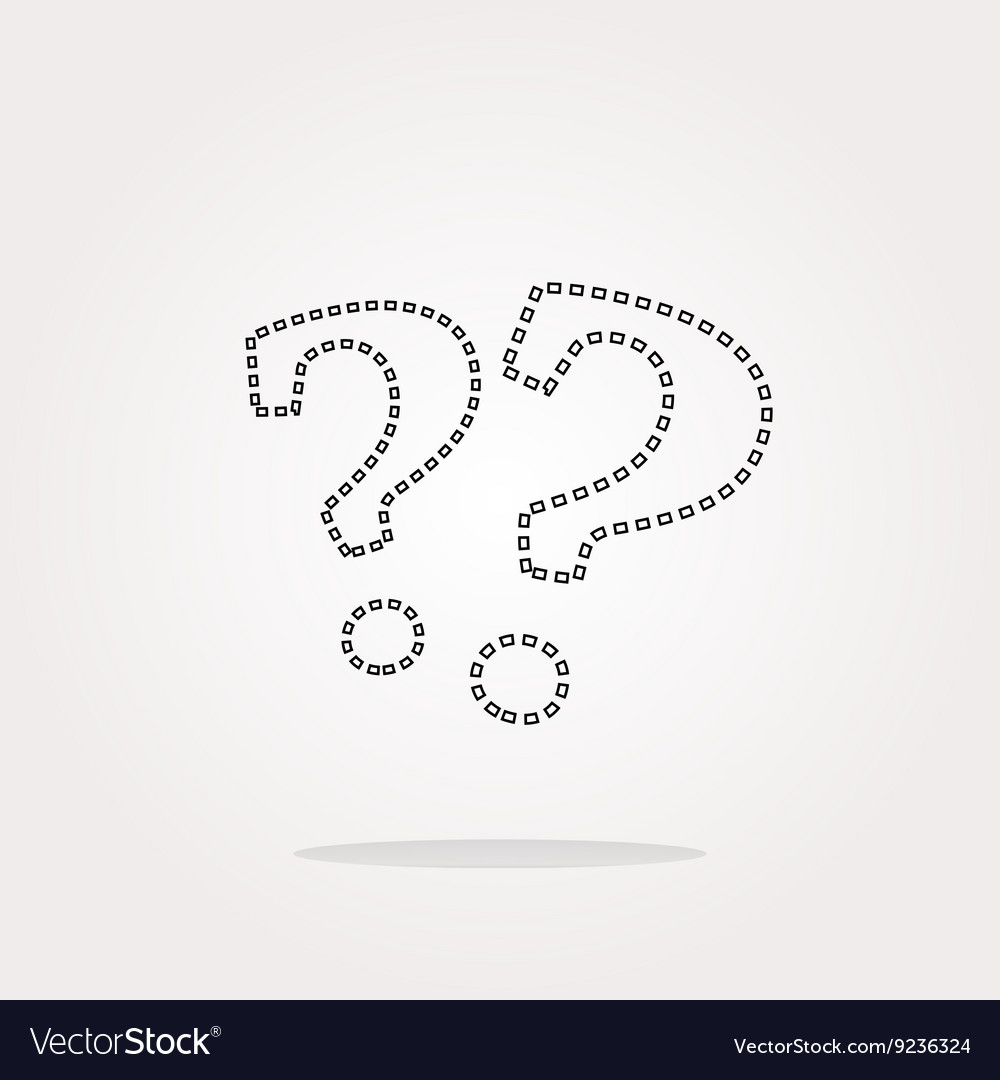 Stylish web button with question mark