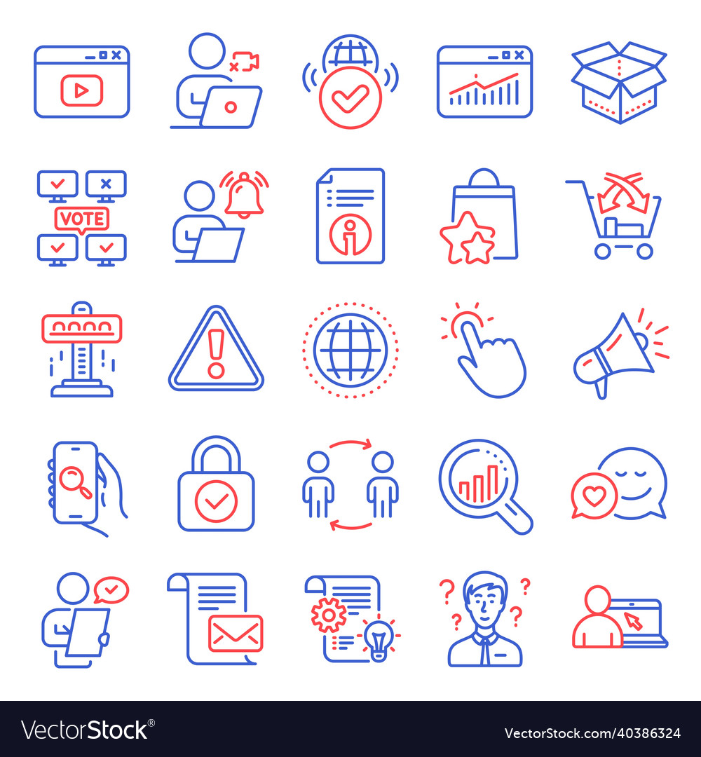 Technology icons set included icon as website vector image Technology icons set included icon as website