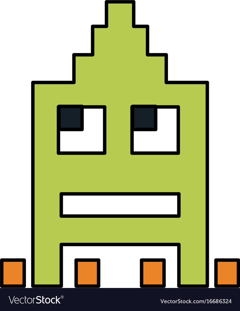 Videogame pixel character icon image