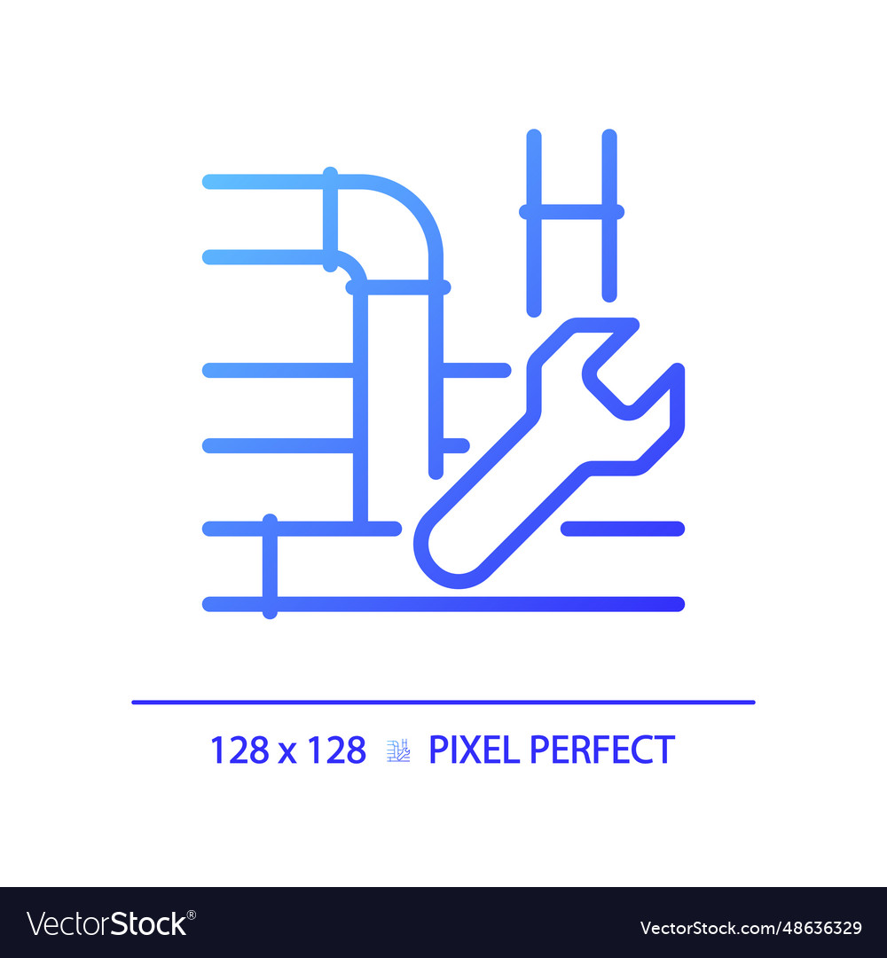 2d simple thin linear blue gradient icon vector image 2d simple thin linear blue gradient icon