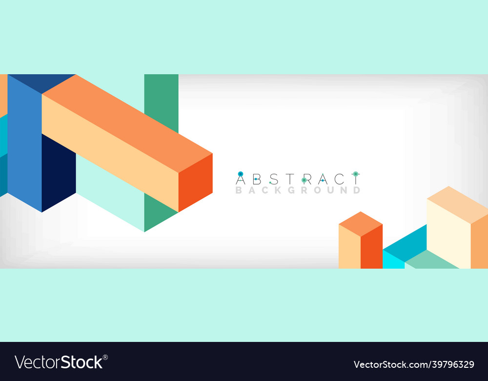 Abstract background 3d cubes cubic elements vector image Abstract background 3d cubes cubic elements