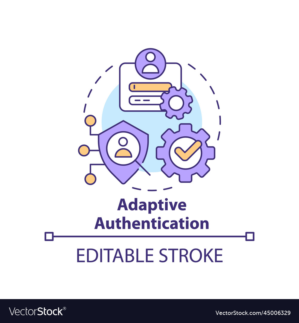 Adaptive authentication concept icon vector image Adaptive authentication concept icon