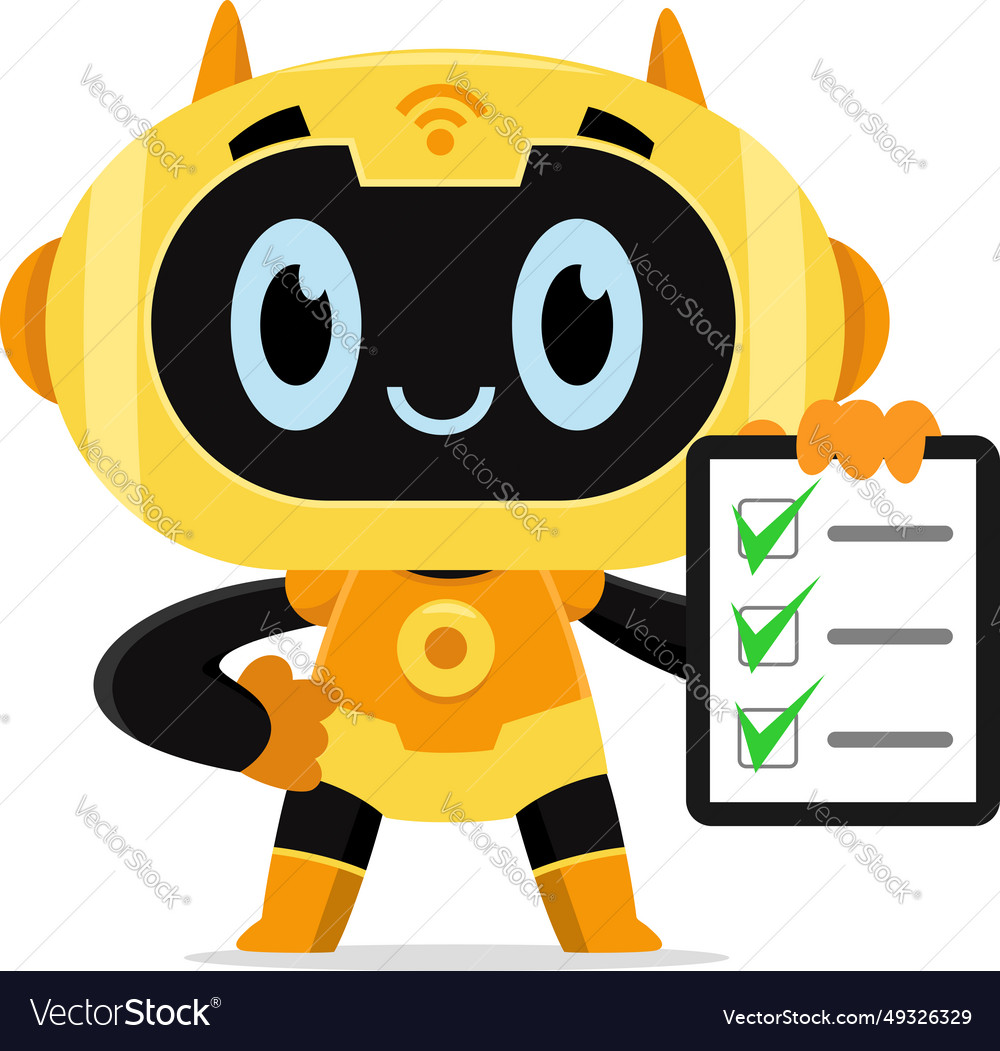 Ai robot chat bot cartoon character