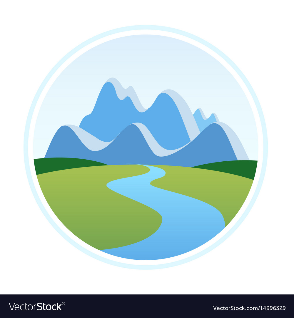 Alps In Cartoon Style Royalty Free Vector Image