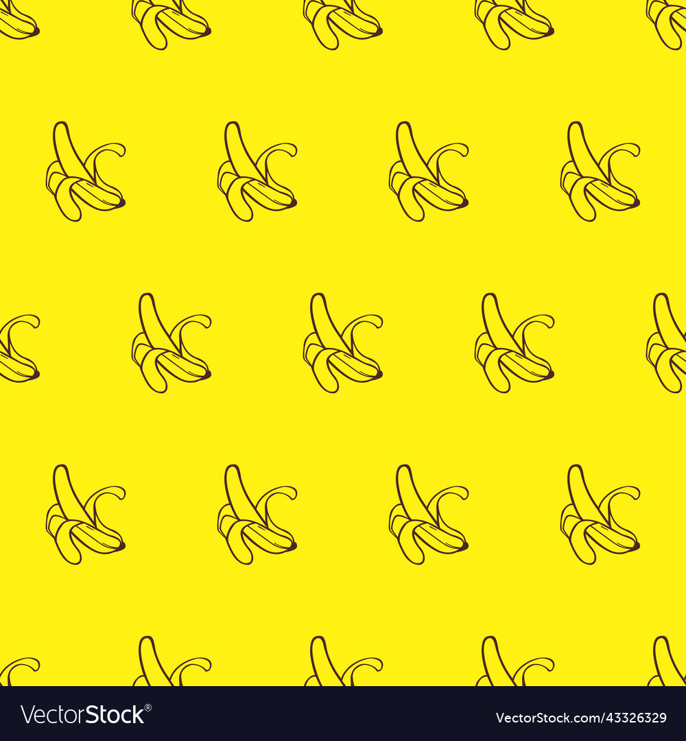 Bananas seamless pattern banana simple design Vector Image Bananas seamless pattern banana simple design