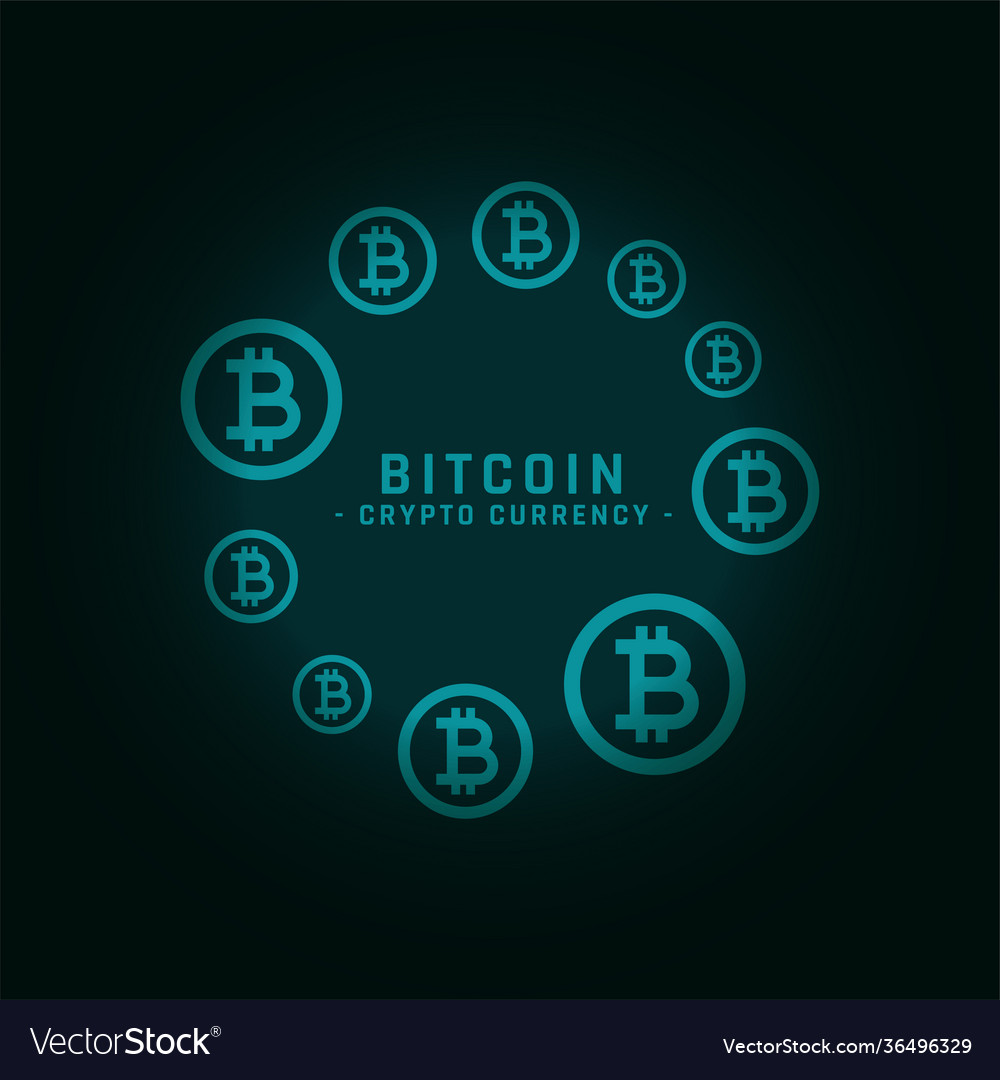 Bitcoins circular frame with text space vector image Bitcoins circular frame with text space