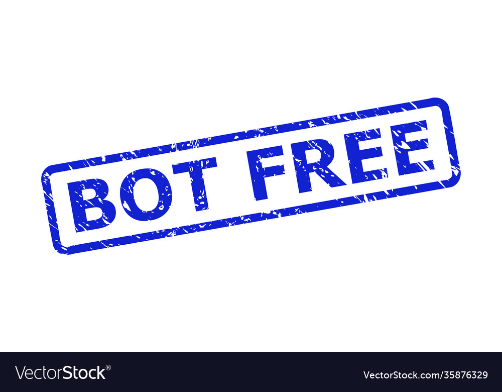 Bot free seal with unclean surface and rounded vector image Bot free seal with unclean surface and rounded