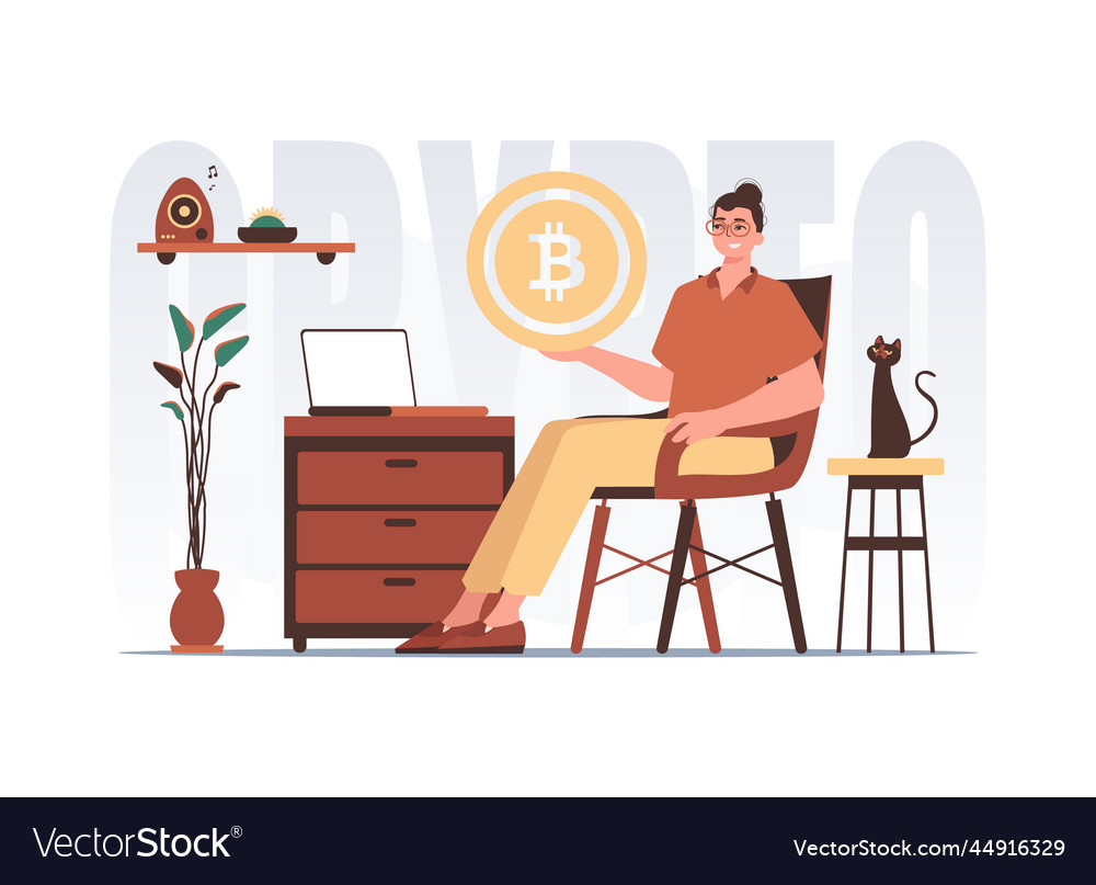 Concept of mining and extraction bitcoin vector image Concept of mining and extraction bitcoin