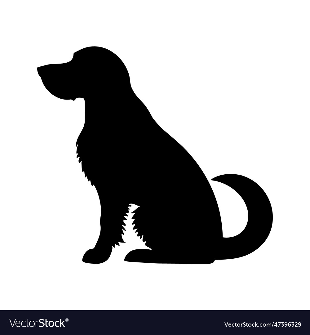 Dog silhouette logo isolated on white background Vector Image