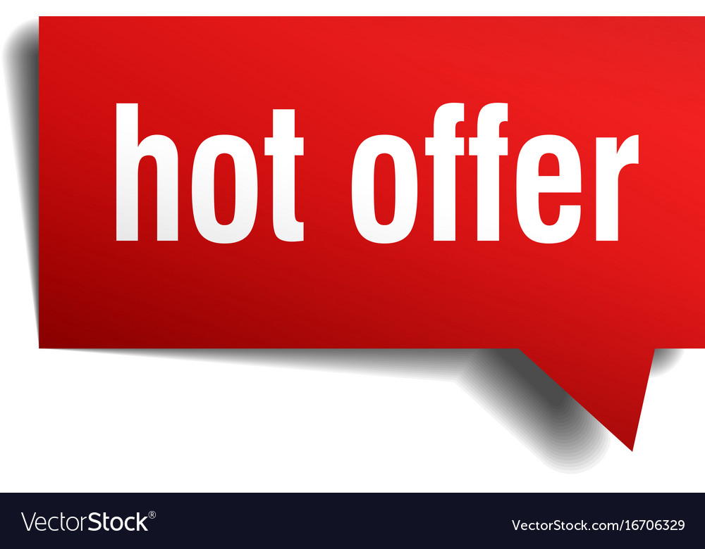 Hot offer red 3d realistic paper speech bubble