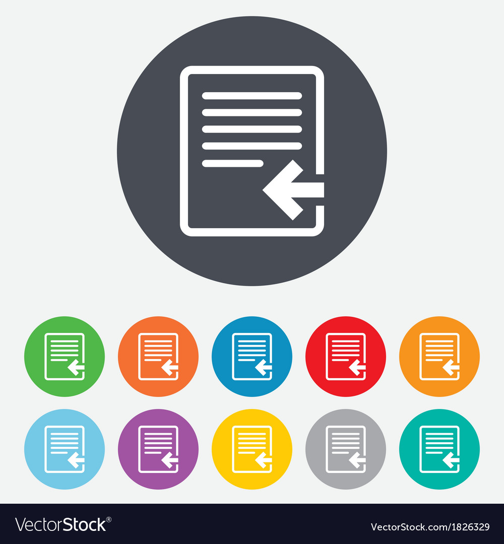 Import file icon document symbol