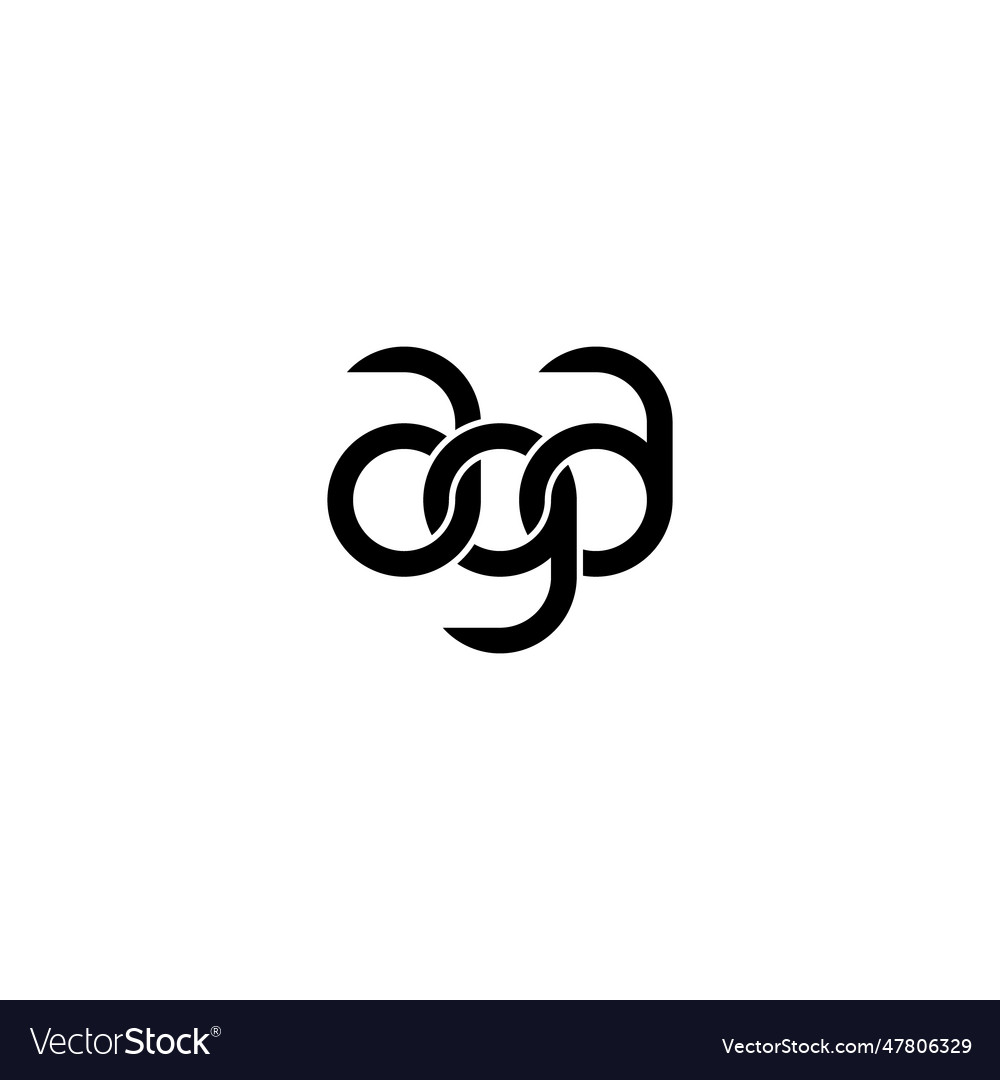 Letters aga monogram logo design Royalty Free Vector Image