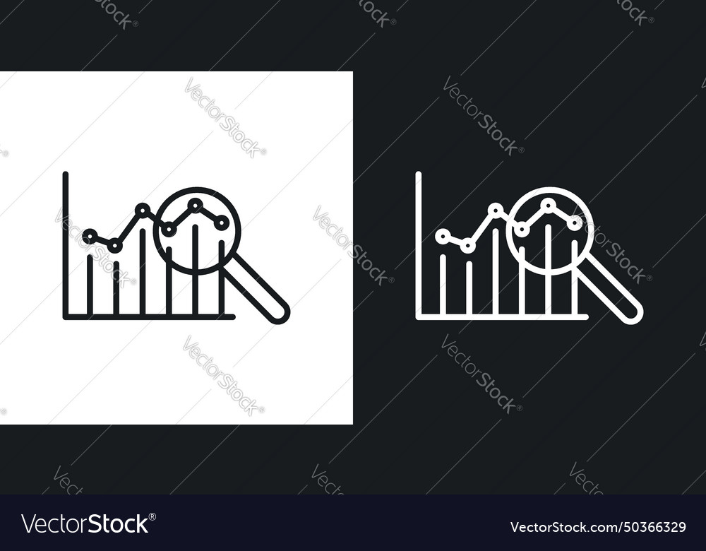 Market prediction icon set graph statistics