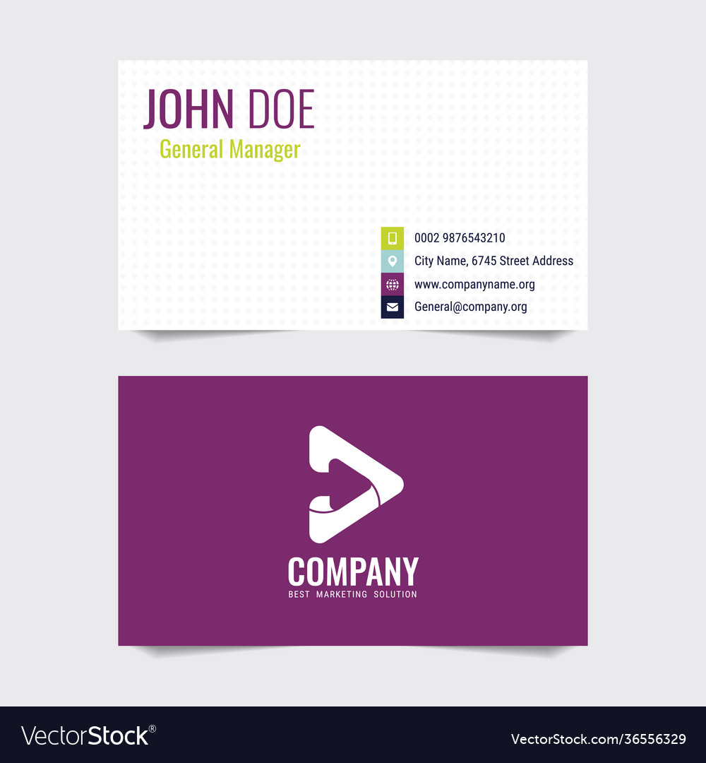 Modern Business Card Template Design Royalty Free Vector