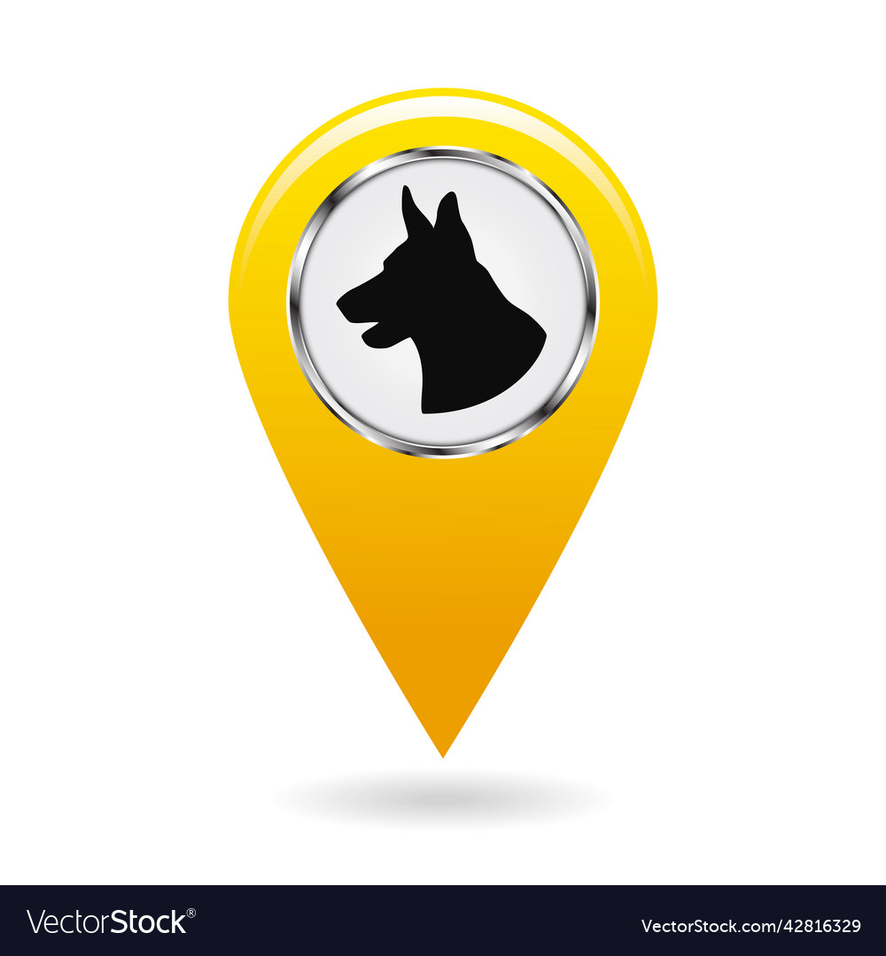 Pointer on the map location ground