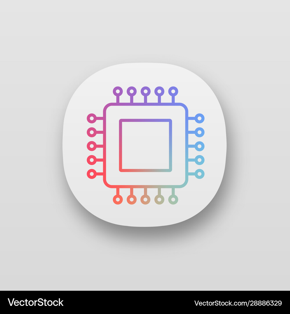 Processor app icon Royalty Free Vector Image - VectorStock