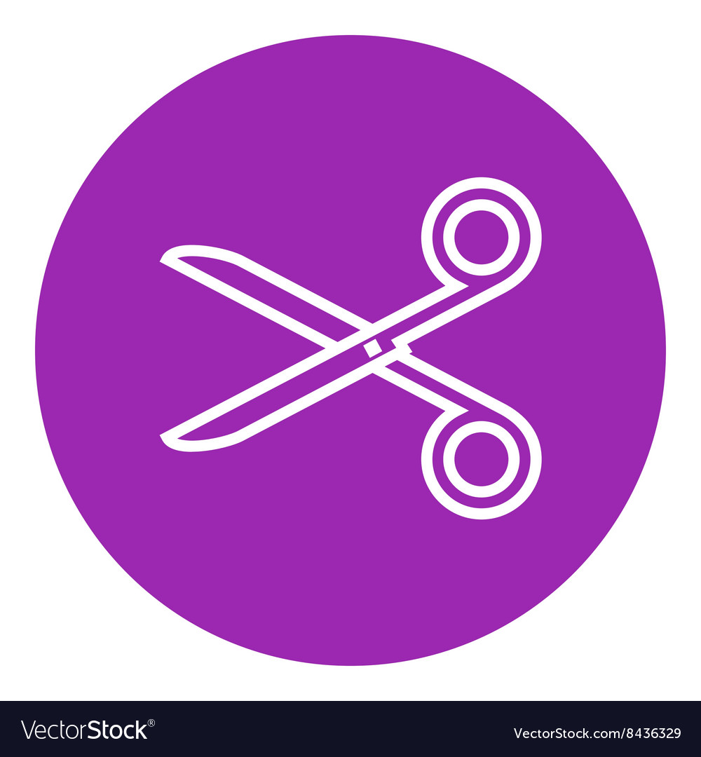 Scissors line icon