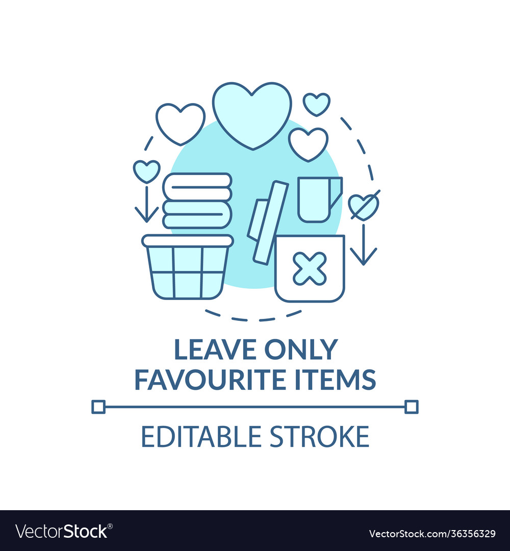 Sorting only favourite items concept icon vector image Sorting only favourite items concept icon