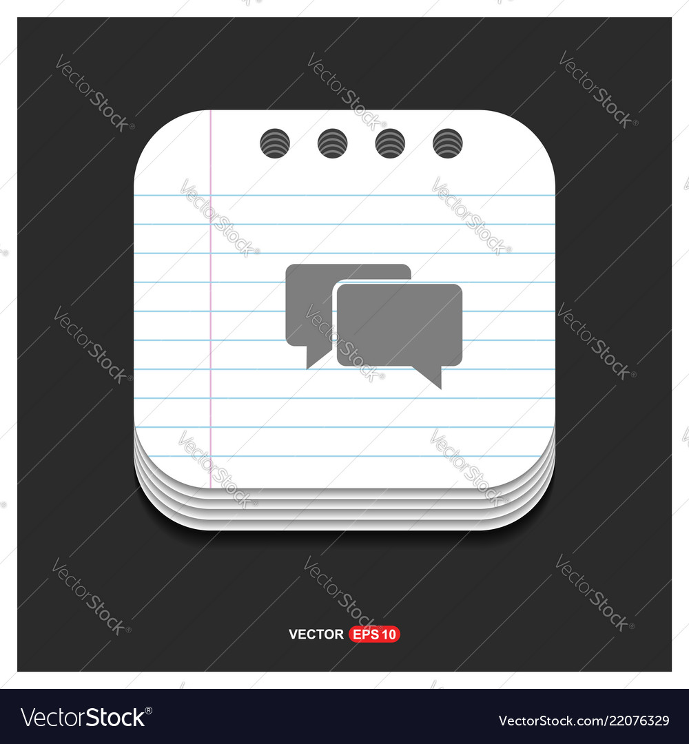 Speech Bubbles on Notepad Icon