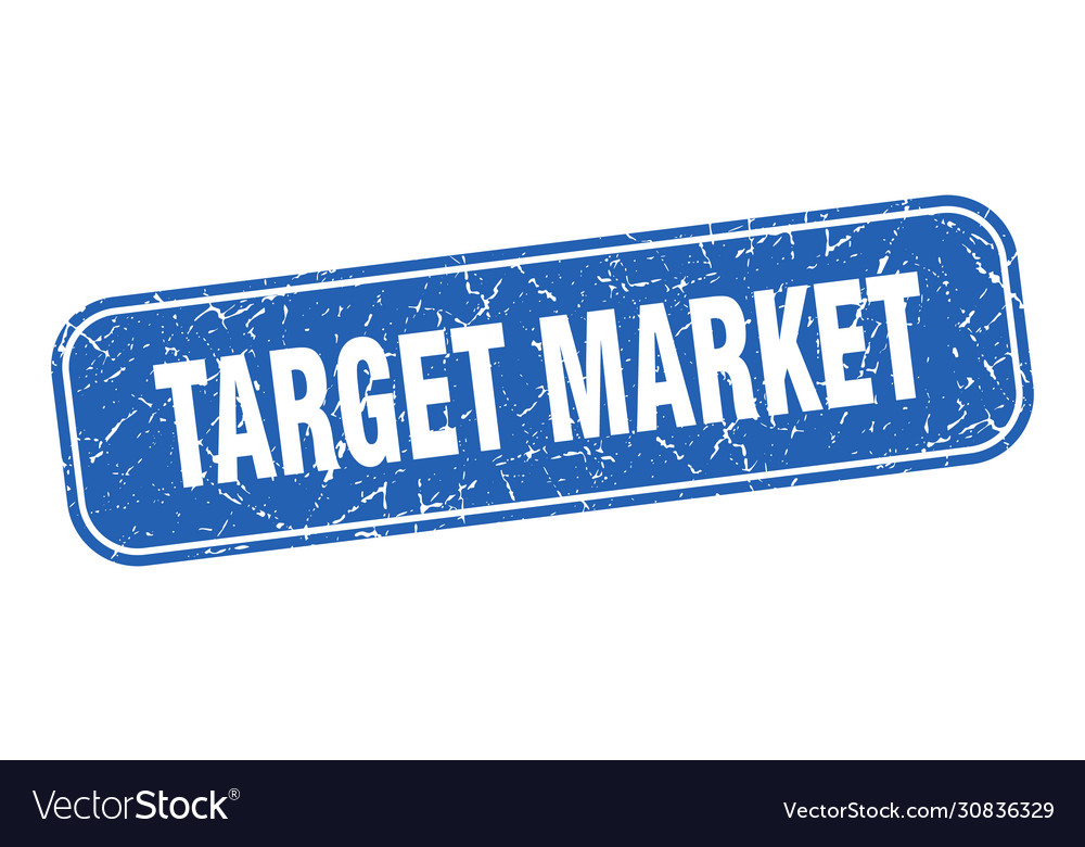 Target market stamp square grungy