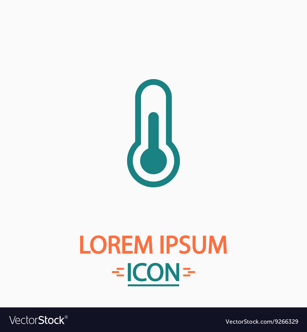 Thermometer computer symbol Vector Image Thermometer computer symbol