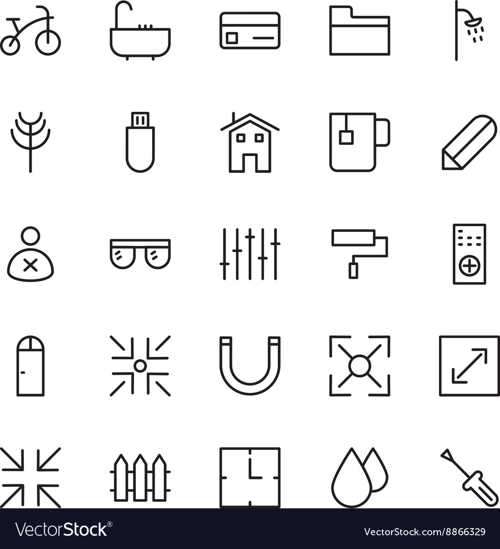 Web and user interface outline icons 16