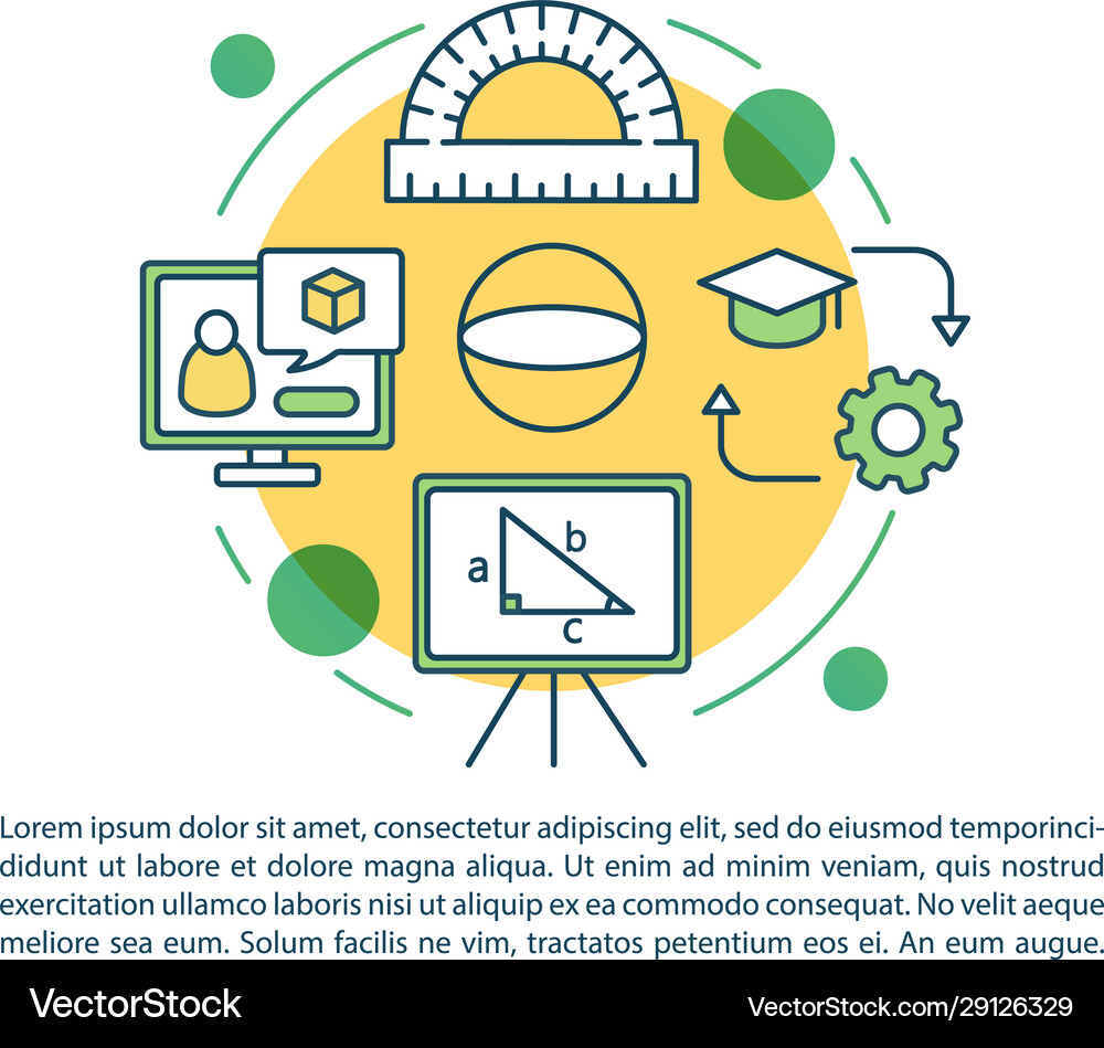 Geometry Course Header Web geometry courses article page template Vector Image