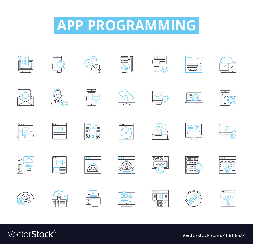 Lineare Symbole für die App-Programmierung
