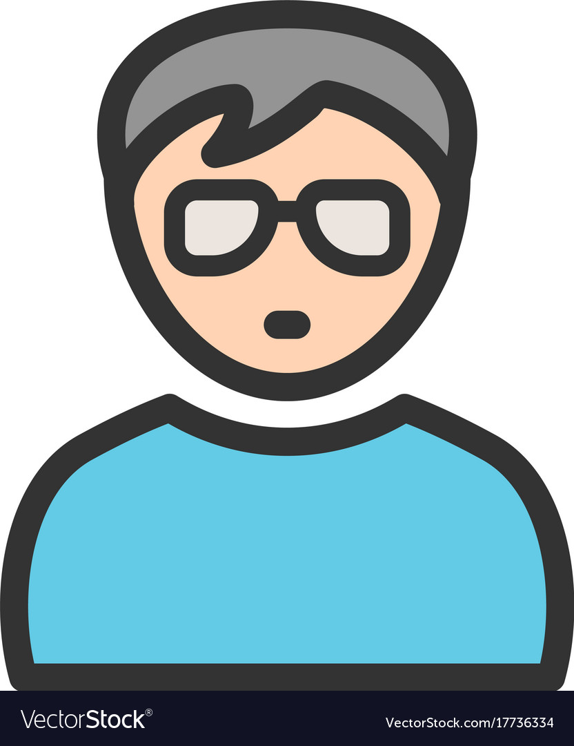 Boy In Nerdy Glasses Royalty Free Vector Image