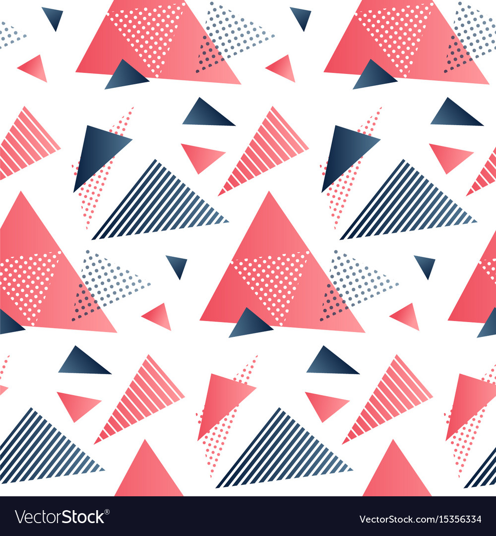Geometric Red and Grey Triangle Pattern